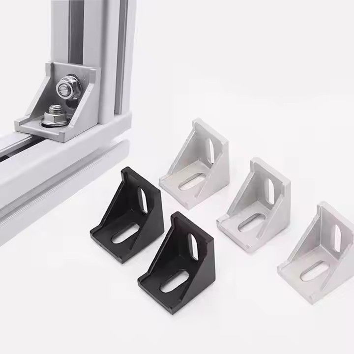 90 Degree Gusset Die Cast Zinc Inside Corner Connector For 30/40 Extrusion Aluminum Profiles